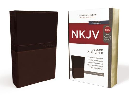 NKJV, Deluxe Gift Bible, Imitation Leather, Tan, Red Letter Edition by Thomas Nelson