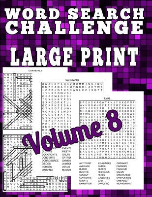 Word Search Challenge Large Print: 100 Difficult Puzzles for People Who Love Words by Press, Puzzle Barn