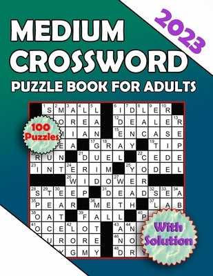 2023 Medium Crossword Puzzle Book For Adults With Solution by K. Harold, Waltraud