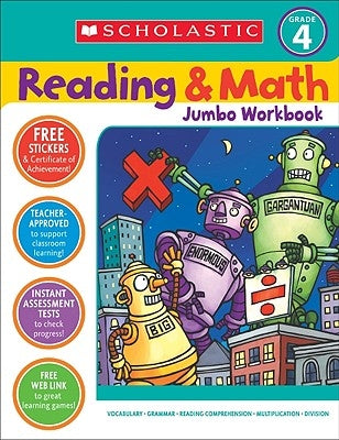 Reading & Math Jumbo Workbook: Grade 4 by Cooper, Terry