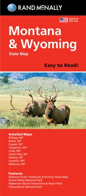 Rand McNally Easy to Read Folded Map: Montana/Wyoming State Map by Rand McNally