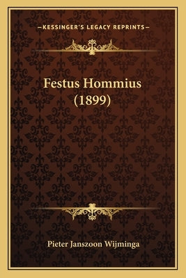 Festus Hommius (1899) by Wijminga, Pieter Janszoon