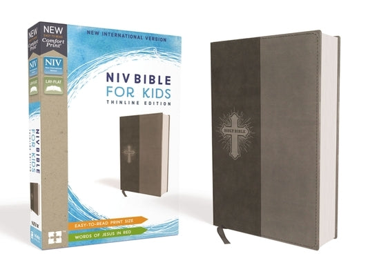 Niv, Bible for Kids, Leathersoft, Gray, Red Letter, Comfort Print: Thinline Edition by Zondervan