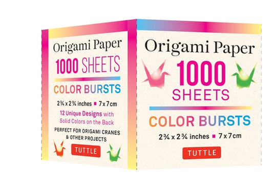 Origami Paper Color Burst 1,000 Sheets 2 3/4 in (7 CM): Double-Sided Origami Sheets Printed with 12 Unique Radial Patterns (Instructions for Origami C by Tuttle Publishing