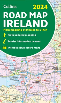 2024 Collins Road Map of Ireland: Folded Road Map by Collins