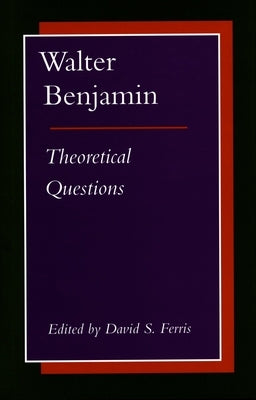 Walter Benjamin: Theoretical Questions by Ferris, David S.