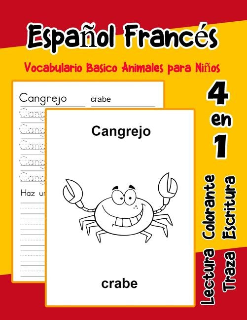 Español Francés Vocabulario Basico Animales para Niños: Vocabulario en espanol frances de preescolar kínder primer Segundo Tercero grado by Goncalves, Lara