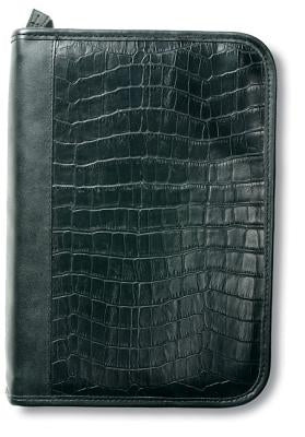 Alligator Bible Cover, Organizer, Zippered, Leather Look, Black, Extra Large by Zondervan