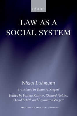 Law as a Social System by Luhmann, Niklas