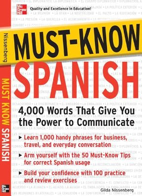 Must-Know Spanish: Essential Words for a Successful Vocabulary by Nissenberg, Gilda