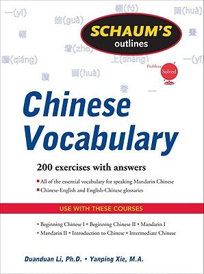 Schaum's Outlines Chinese Vocabulary by Xie, Yanping