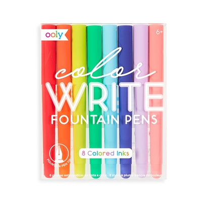 Color Write Fountain Pens - Set of 8 by Ooly