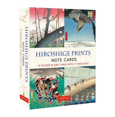 Hiroshige Prints, 16 Note Cards: 16 Different Blank Cards with 17 Patterned Envelopes (Woodblock Prints) by Hiroshige, Utagawa