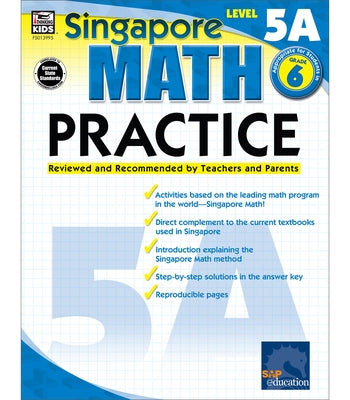 Math Practice, Grade 6: Reviewed and Recommended by Teachers and Parents by Singapore Asian Publishers