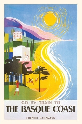 Vintage Journal Basque Coast Travel Poster. by Found Image Press