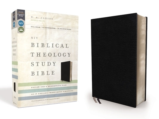 NIV, Biblical Theology Study Bible, Bonded Leather, Black, Comfort Print: Follow God's Redemptive Plan as It Unfolds Throughout Scripture by Carson, D. A.