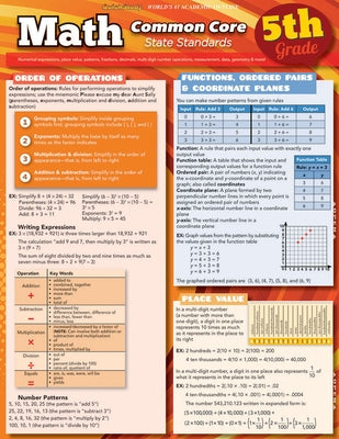 Math Common Core State Standards, Grade 5 by Yablonsky, Ken
