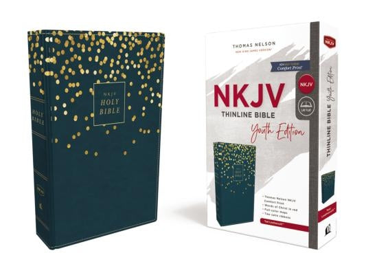 Nkjv, Thinline Bible Youth Edition, Leathersoft, Blue, Red Letter Edition, Comfort Print by Thomas Nelson