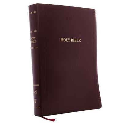 KJV, Reference Bible, Super Giant Print, Leather-Look, Burgundy, Red Letter Edition by Thomas Nelson