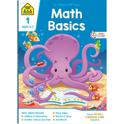 School Zone Math Basics Grade 1 Workbook by Zone, School