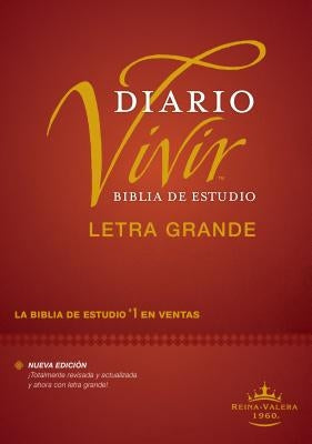 Biblia de Estudio del Diario Vivir Rvr60, Letra Grande (Letra Roja, Tapa Dura) by Tyndale