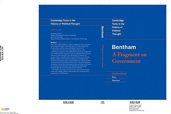 Bentham: A Fragment on Government by Bentham, Jeremy