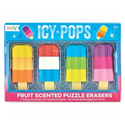 Icy Pops Scented Puzzle Erasers - Set of 4 by Ooly