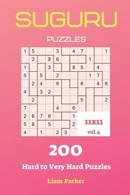 Suguru Puzzles - 200 Hard to Very Hard Puzzles 11x11 vol.4 by Parker, Liam