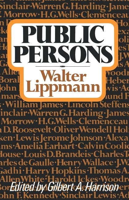 Public Persons by Lippmann, Walter