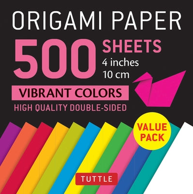 Origami Paper 500 Sheets Vibrant Colors 4 (10 CM): Tuttle Origami Paper: High-Quality Double-Sided Origami Sheets Printed with 12 Different Colors by Tuttle Publishing