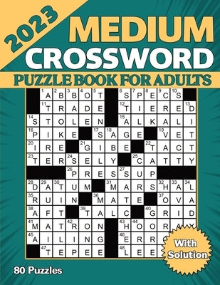 2023 Medium Crossword Puzzle Book For Adults With Solution by Herman, Nicolas L.