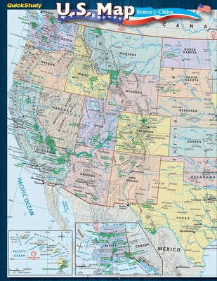 U.S. Map: States & Cities Guide by Barcharts Inc