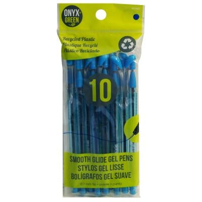 10 Pk Gel Pen - Blue by Onyx + Green