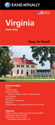 Rand McNally Easy to Read Folded Map: Virginia State Map by Rand McNally