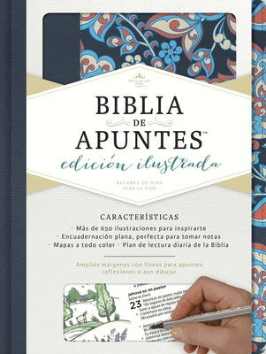 Rvr 1960 Biblia de Apuntes, Edición Ilustrada, Tela En Rosado Y Azul by B&h Espa&#241;ol Editorial