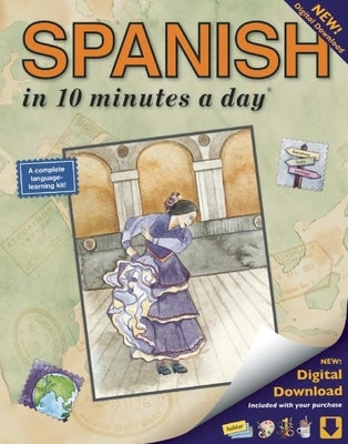 Spanish in 10 Minutes a Day: Language Course for Beginning and Advanced Study. Includes Workbook, Flash Cards, Sticky Labels, Menu Guide, Software, by Kershul, Kristine K.