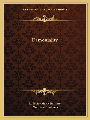 Demoniality by Sinistrari, Ludovico Maria